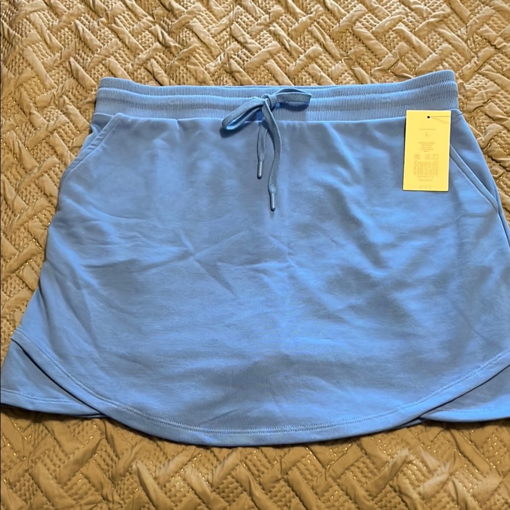 Crown & Ivy Blue Skater Mini Skirt Athletic